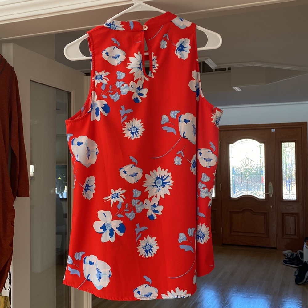 Mud Pie Floral Sleeveless Blouse